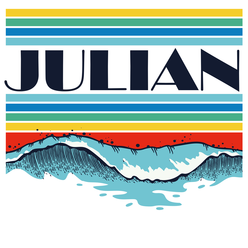 Poster ungfödd med anpassat namn havslandskap - Tenstickers