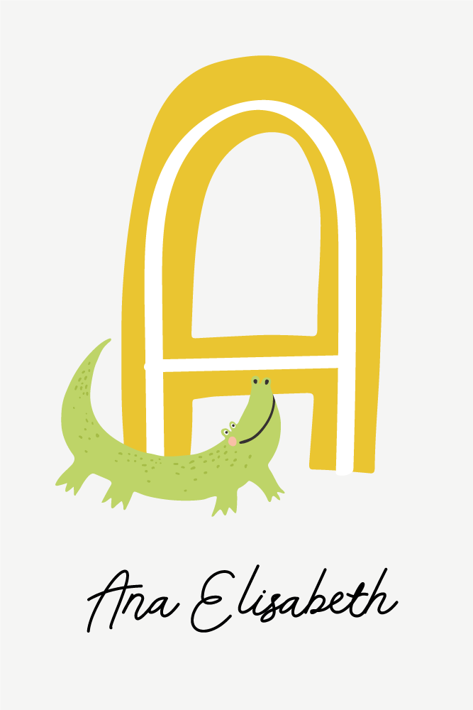 Poster ungfödd en krokodilkompis - Tenstickers