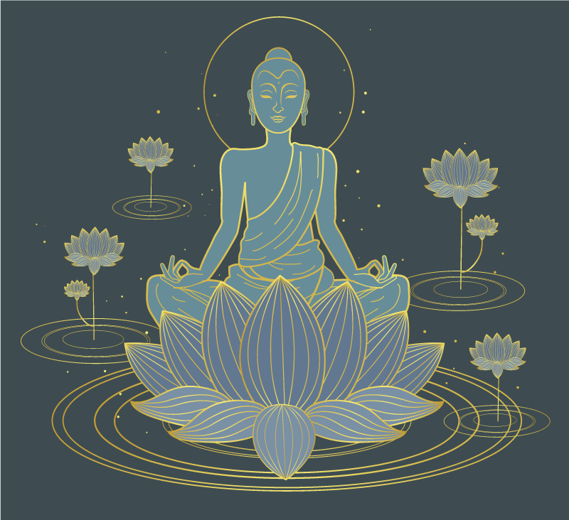 Zen poster meditativ buddha - Tenstickers