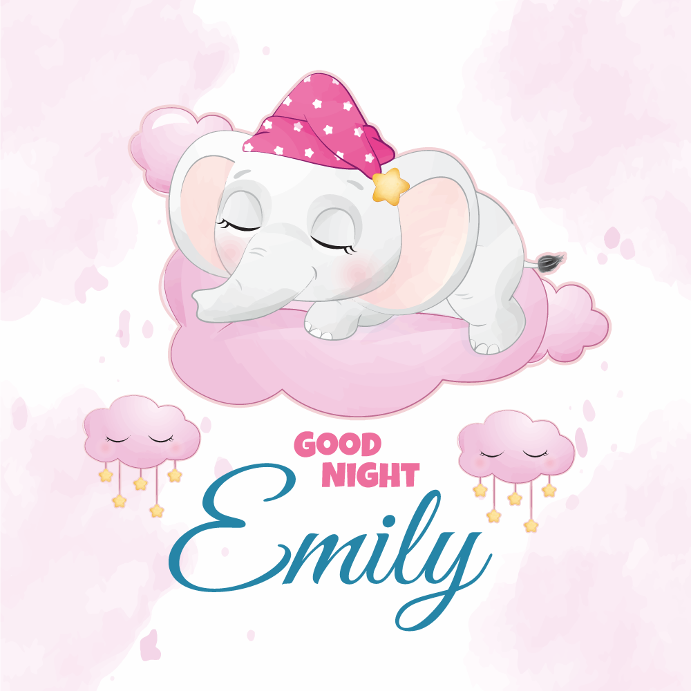 Personliga posters sweet dreams elefant - Tenstickers