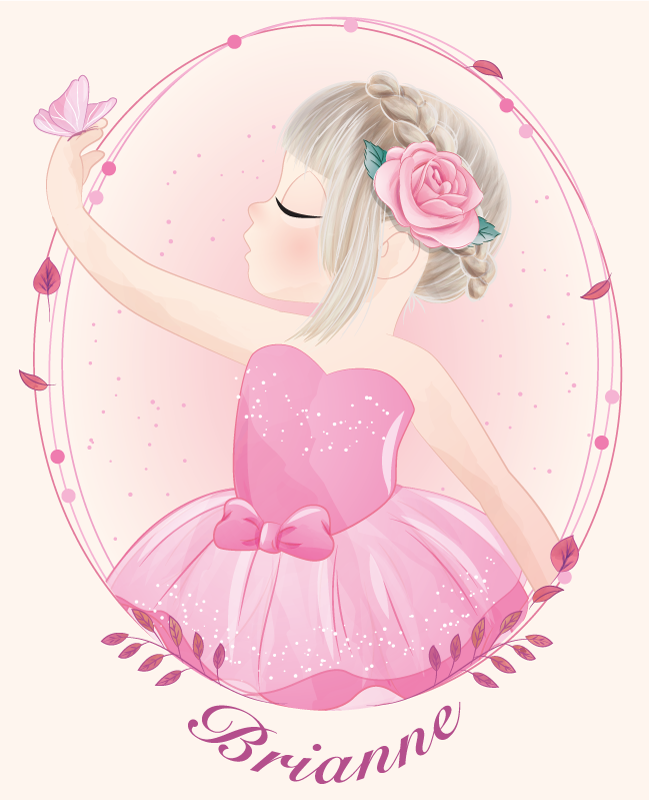 Personliga posters dansande ballerinatjej - Tenstickers