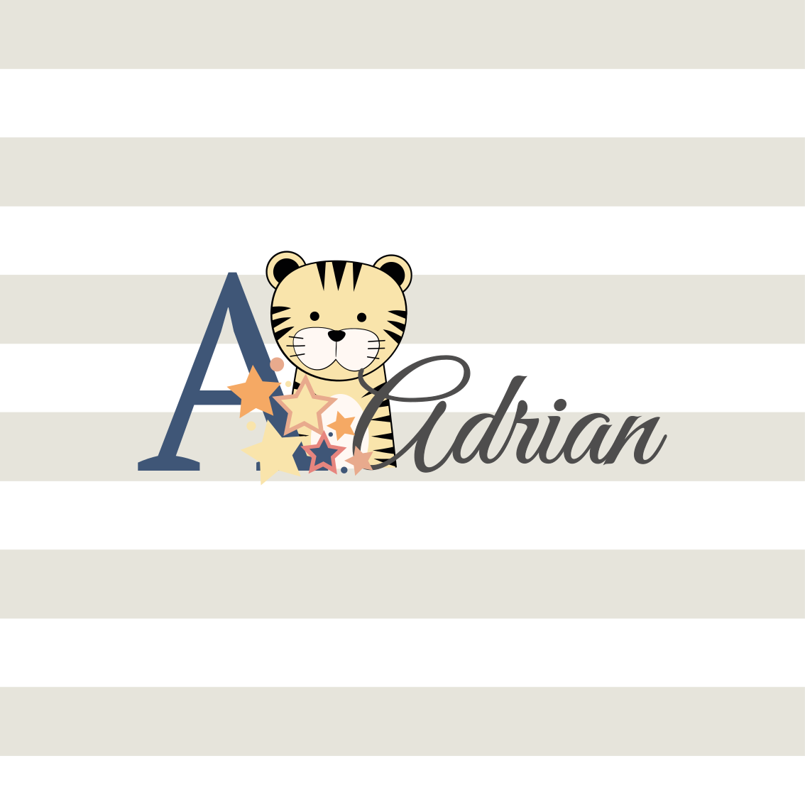Personliga posters adrian tiger karaktär - Tenstickers
