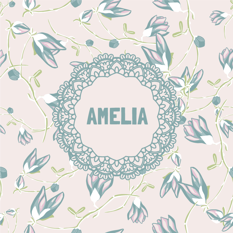 Personliga posters med blommig spetsdesign - Tenstickers