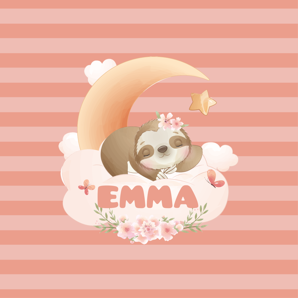 Personliga posters sloth och måne - Tenstickers