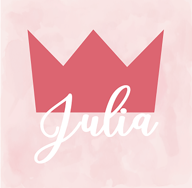 Personliga posters kronan personalisering julia - Tenstickers