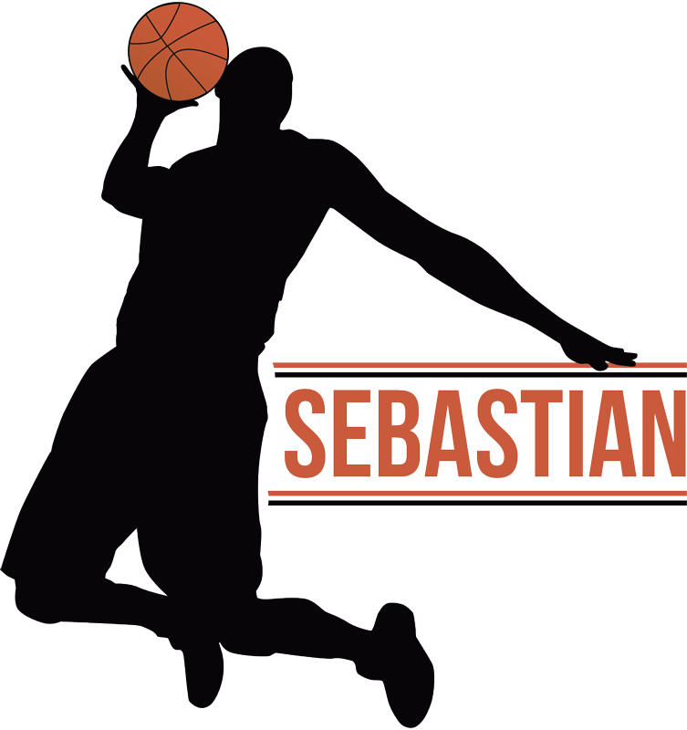 Poster basketboll med namn på spelare - Tenstickers