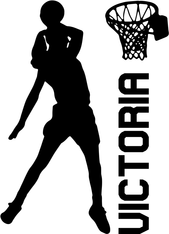 Poster basketboll spelare gör en dunk med namn - Tenstickers