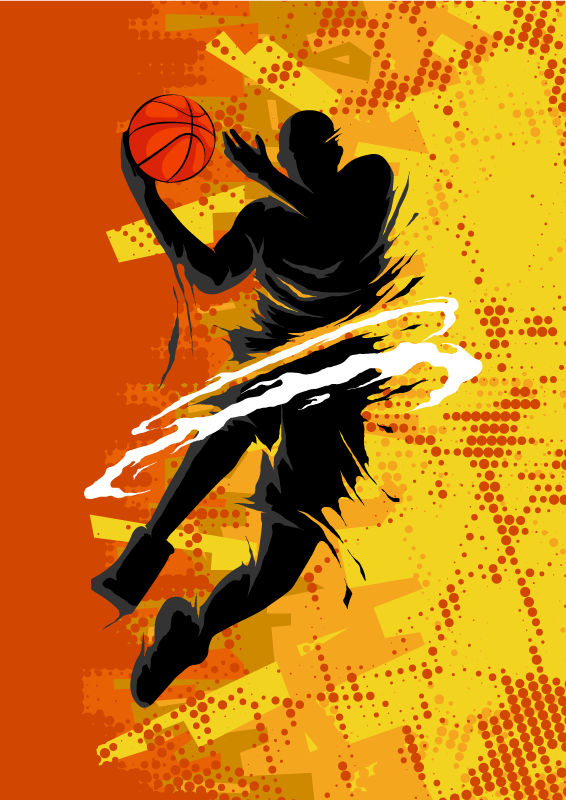 Poster basketboll basketballspelare - Tenstickers