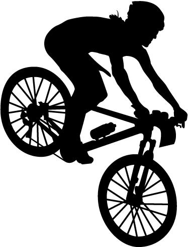 Poster cykling dekorativ vinyl silhuett mountainbike - Tenstickers