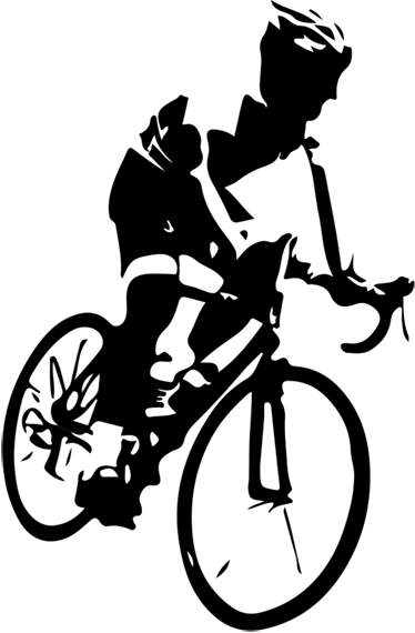 Poster cykling vinilo cyklist mountainbike - Tenstickers
