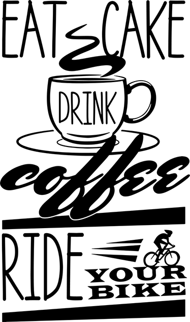 Poster cykling dekorativt vinyl café och cykling - Tenstickers