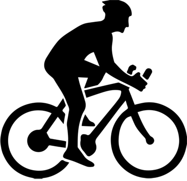 Poster cykling vinilo cyklist på väg - Tenstickers