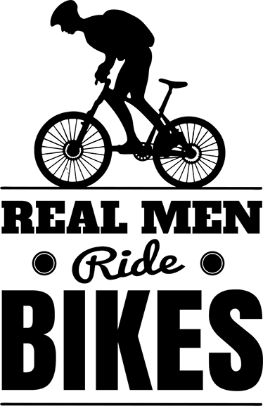 Poster cykling riktiga män cyklar - Tenstickers