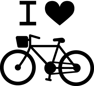 Poster cykling i love cyklar dekoration - Tenstickers