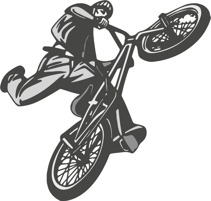 Poster cykling vinyl för ungdomsrum bmx - Tenstickers