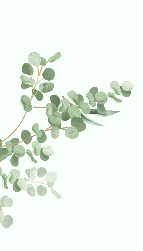 Poster växter med mönster av "boho" blad - Tenstickers