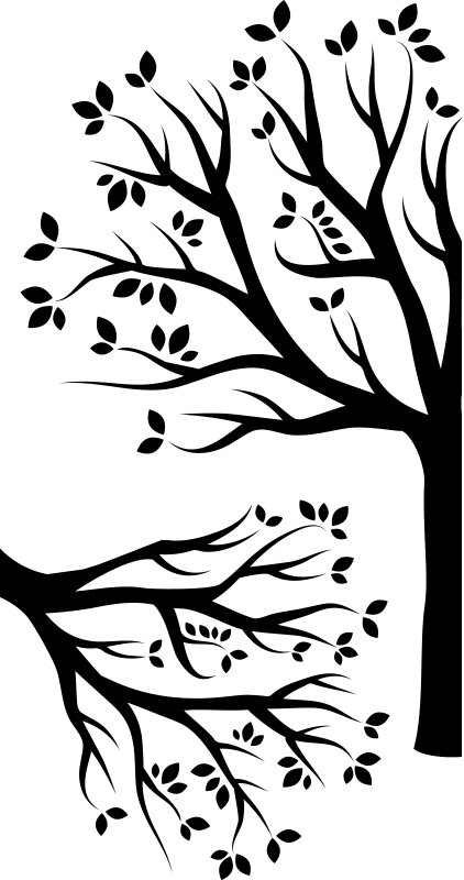 Poster trä hörnträd dekaler - Tenstickers