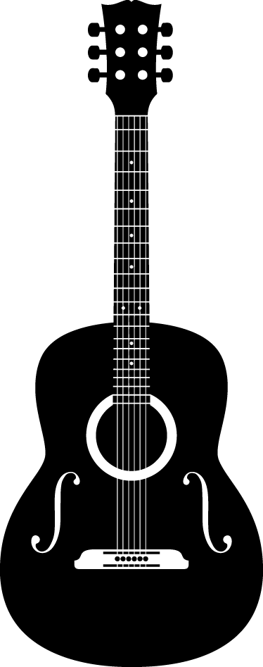 Musik posters dekorativ vinyl akustisk gitarr - Tenstickers