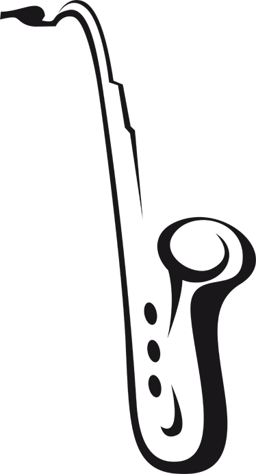 Musik posters saxofon dekorativ klistermärke - Tenstickers