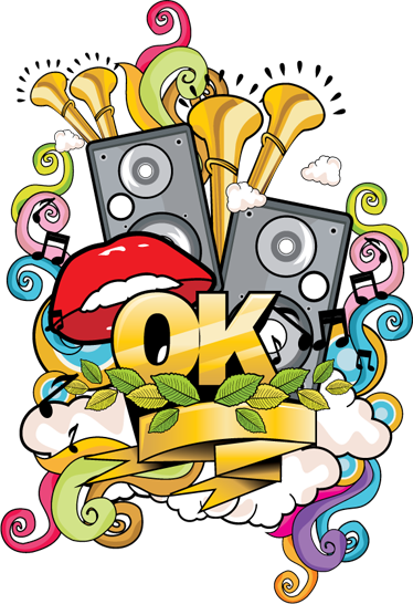 Musik posters grafitti dekoration i vinyl - Tenstickers