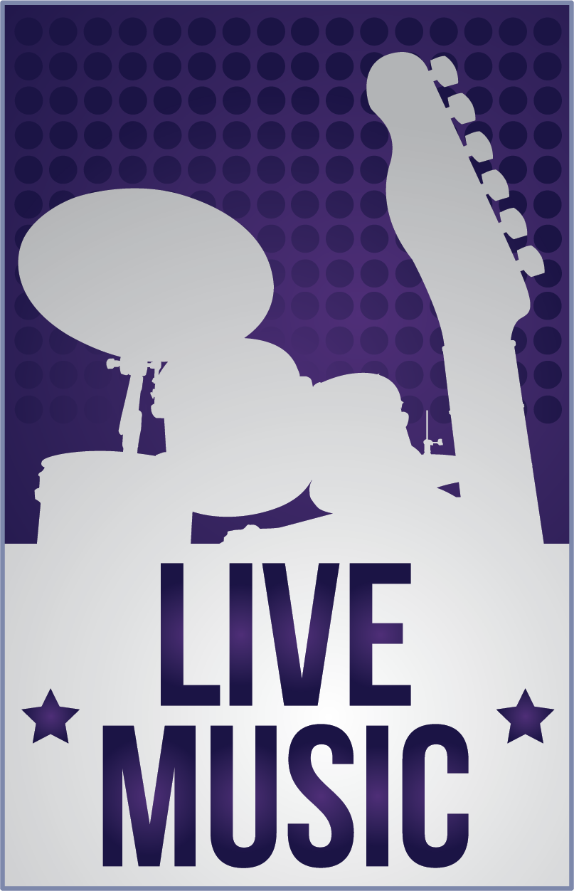 Musik posters dekorativ vinyl livemusik - Tenstickers