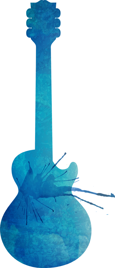 Musik posters dekorativ gitarr splatter - Tenstickers