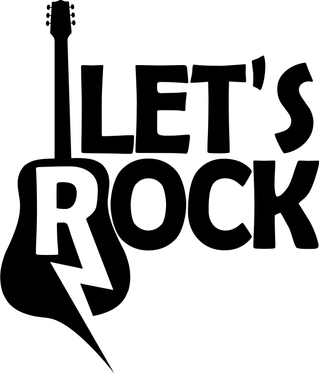 Musik posters rockmusik gitarr och text - Tenstickers