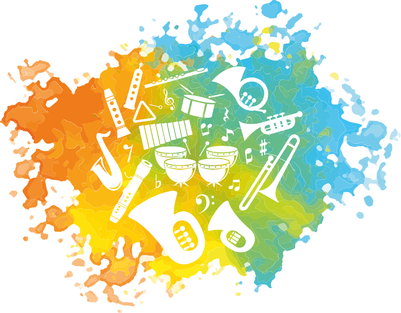 Musik posters silhuett av musikinstrumenter - Tenstickers