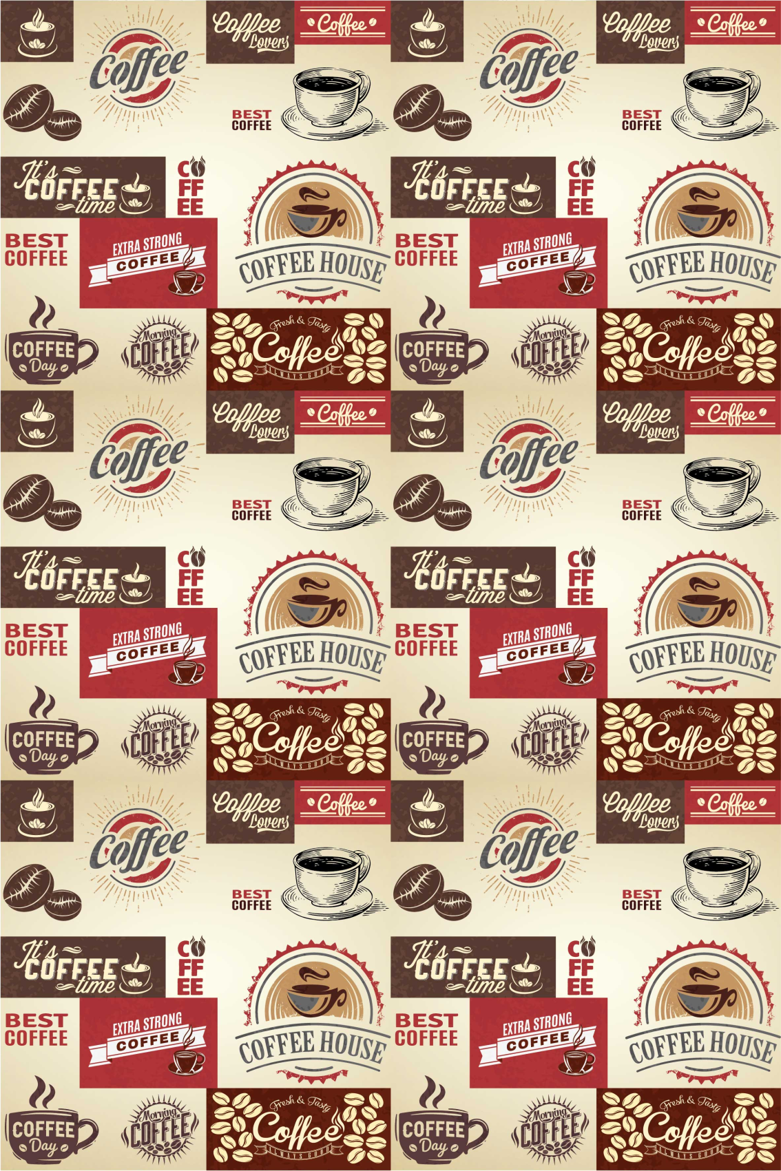 Poster vintage retro-kaffe - Tenstickers
