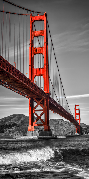 Affischer landskap vinilo dekorativ golden gate - Tenstickers