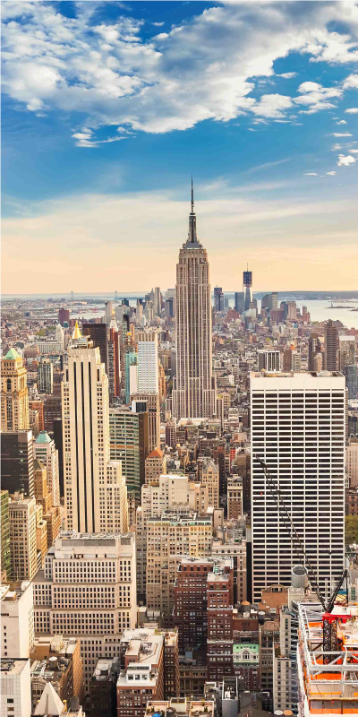 Affischer landskap vinyl för dörrskyskrapa new york - Tenstickers