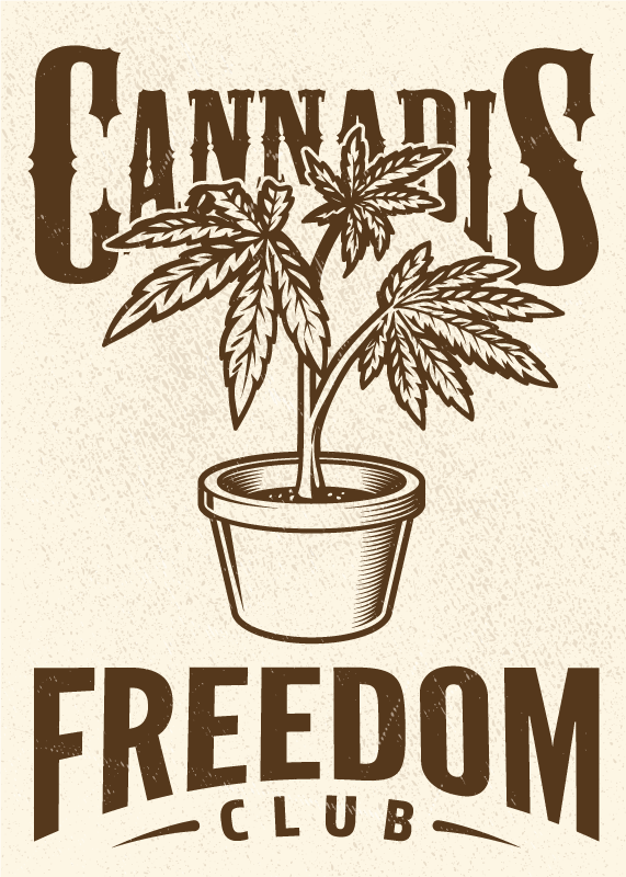 Poster text cannabis klubb - Tenstickers