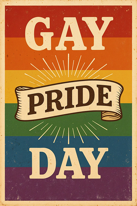 Poster text gay pride dag - Tenstickers