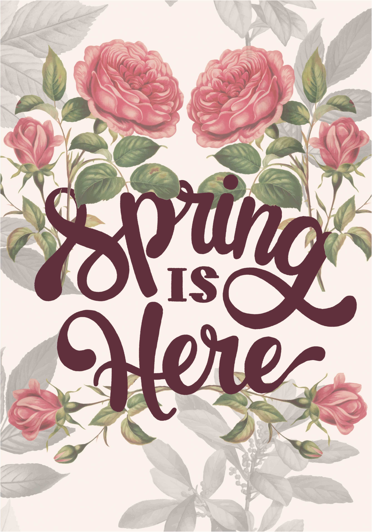 Posters blommor våren är här - Tenstickers