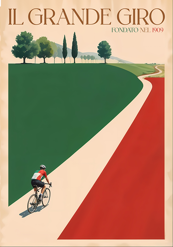 Poster cykling il stora giro - Tenstickers