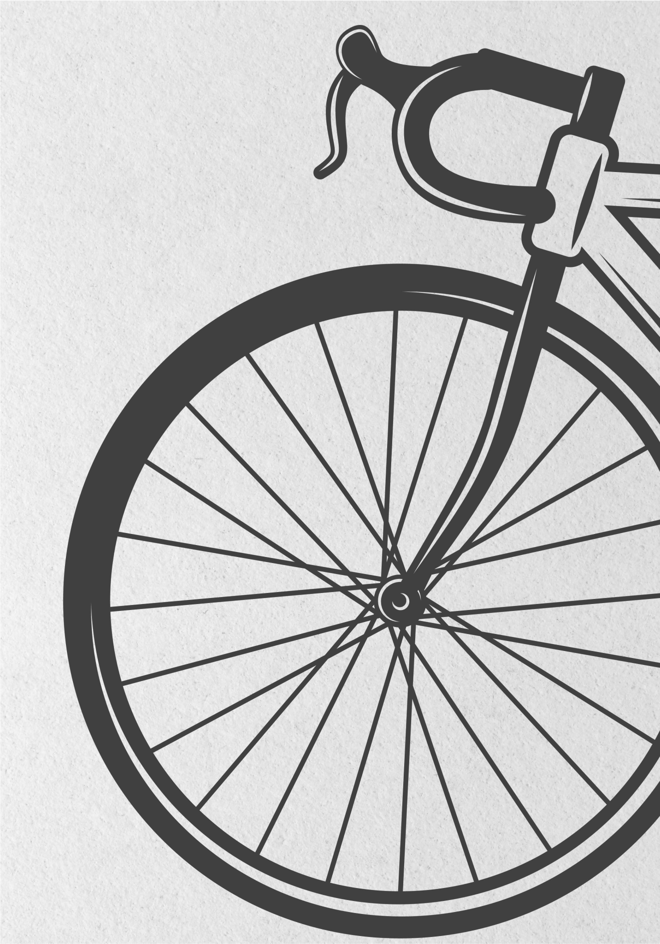 Poster cykling minimalistisk cykel - Tenstickers