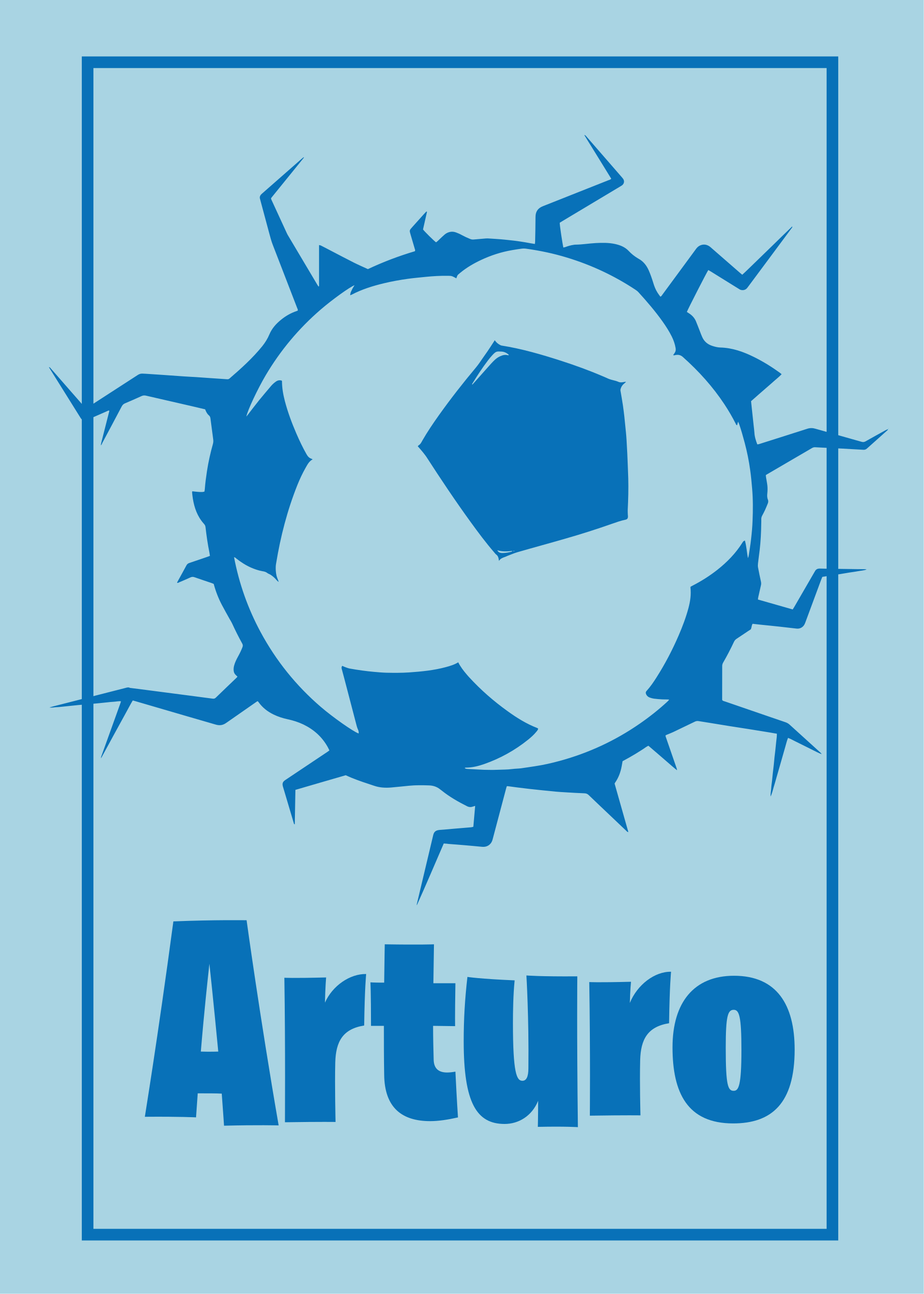 Fotbolls posters med krossande vägg - Tenstickers