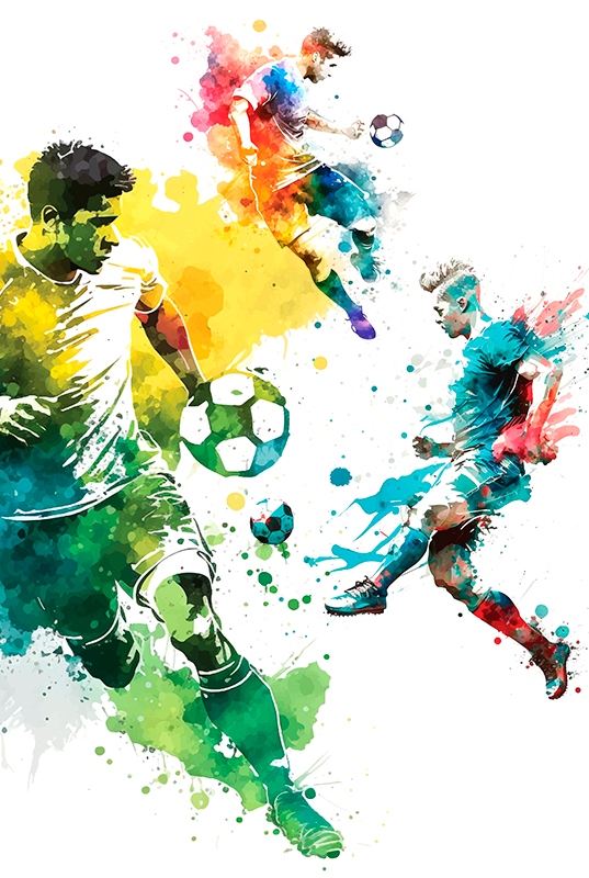 Fotbolls posters sport i rörelse - Tenstickers