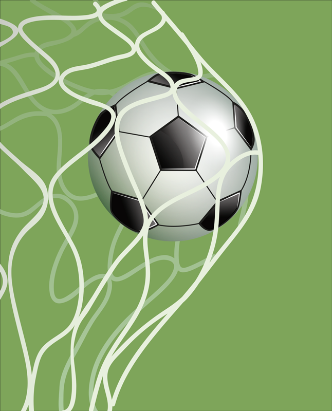 Fotbolls posters rörande boll i mål - Tenstickers