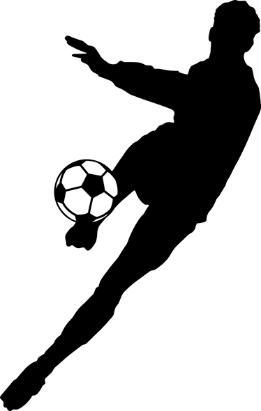 Fotbolls posters vinylsiluett av fotbollsspelare - Tenstickers