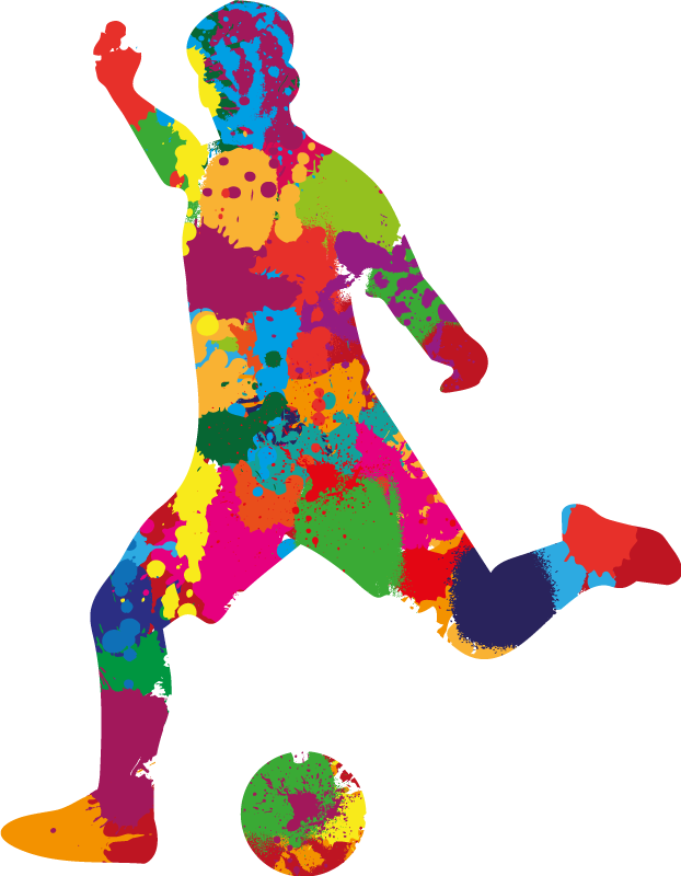 Fotbolls posters med färgsprakande spelare - Tenstickers