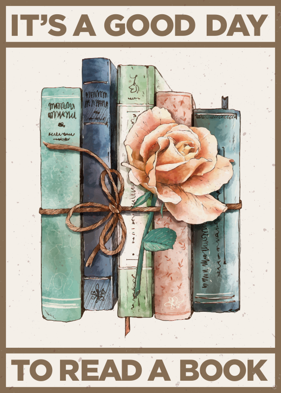 Vintage bok poster - Tenstickers