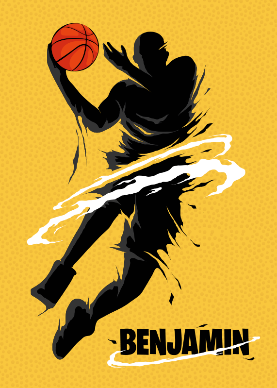 Basketspelare hoppa poster - Tenstickers