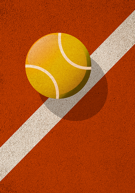 Tennisboll design affisch - Tenstickers