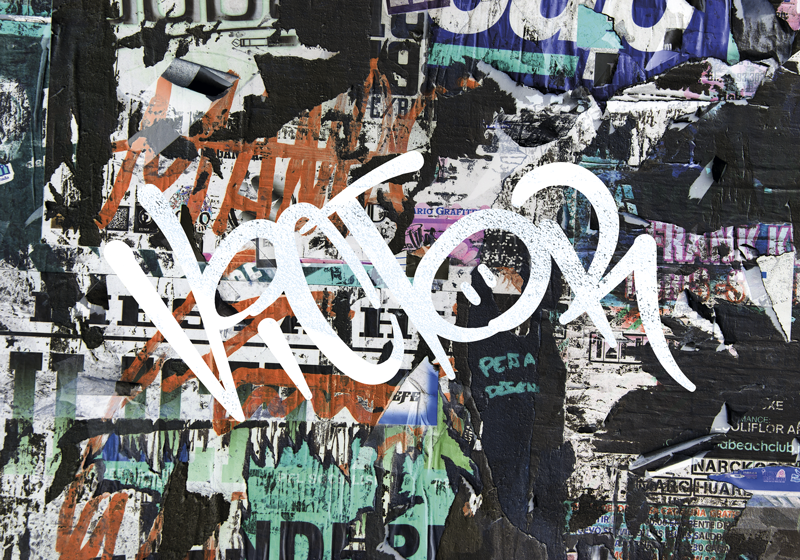 Graffitiaffisch med namn - Tenstickers