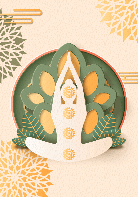 Namaste yoga zen poster till stuen - Tenstickers