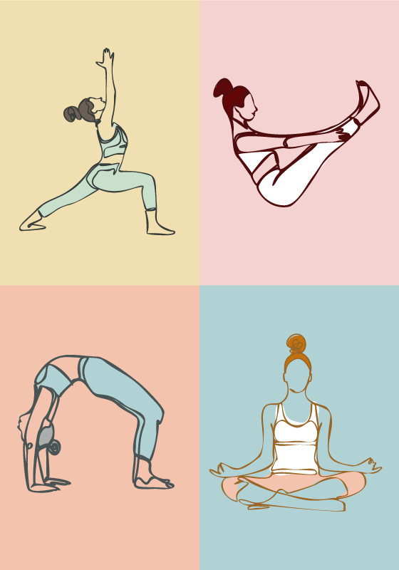 Yoga Poster annan sport - Tenstickers