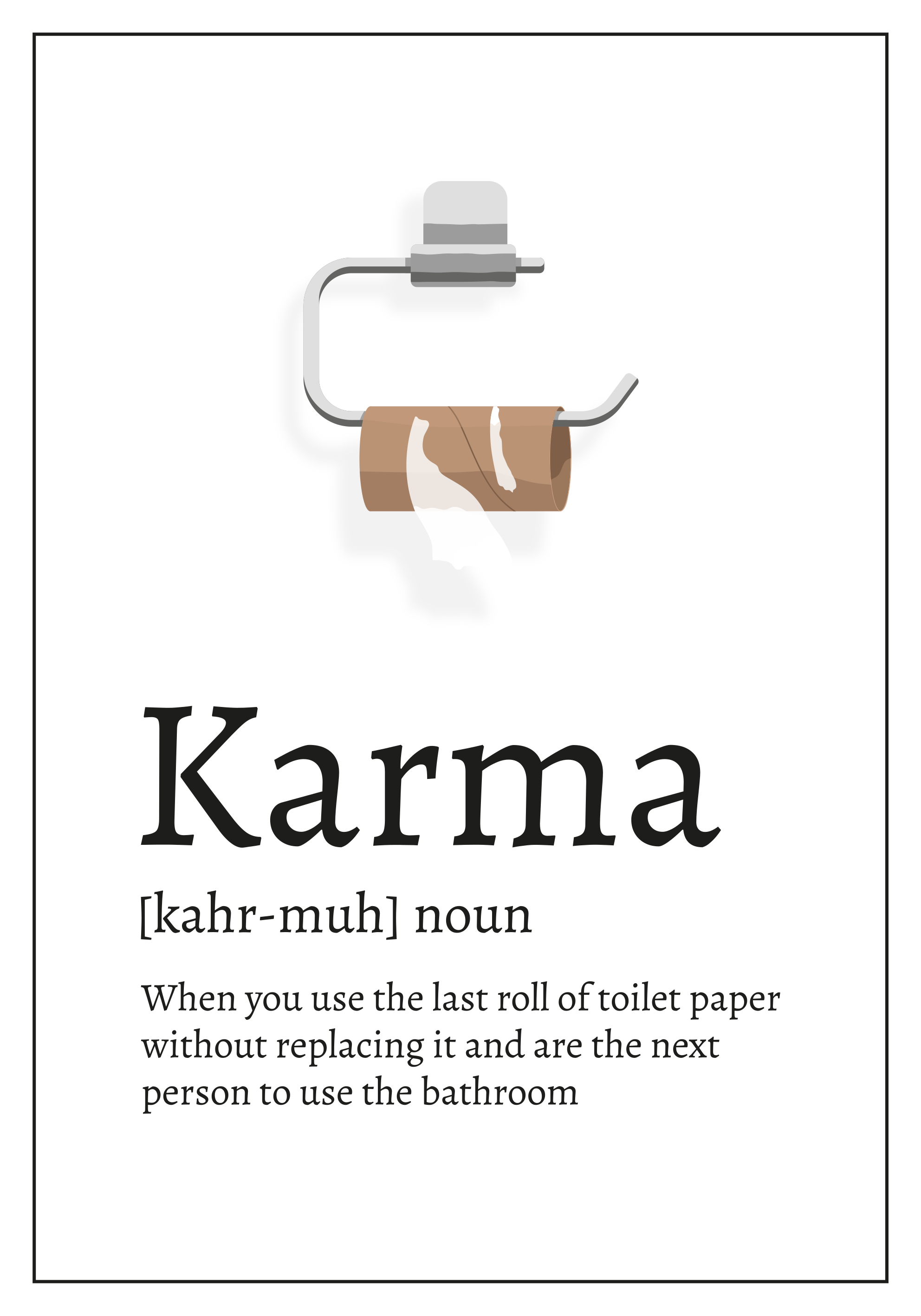 Karma definition badrum affisch - Tenstickers