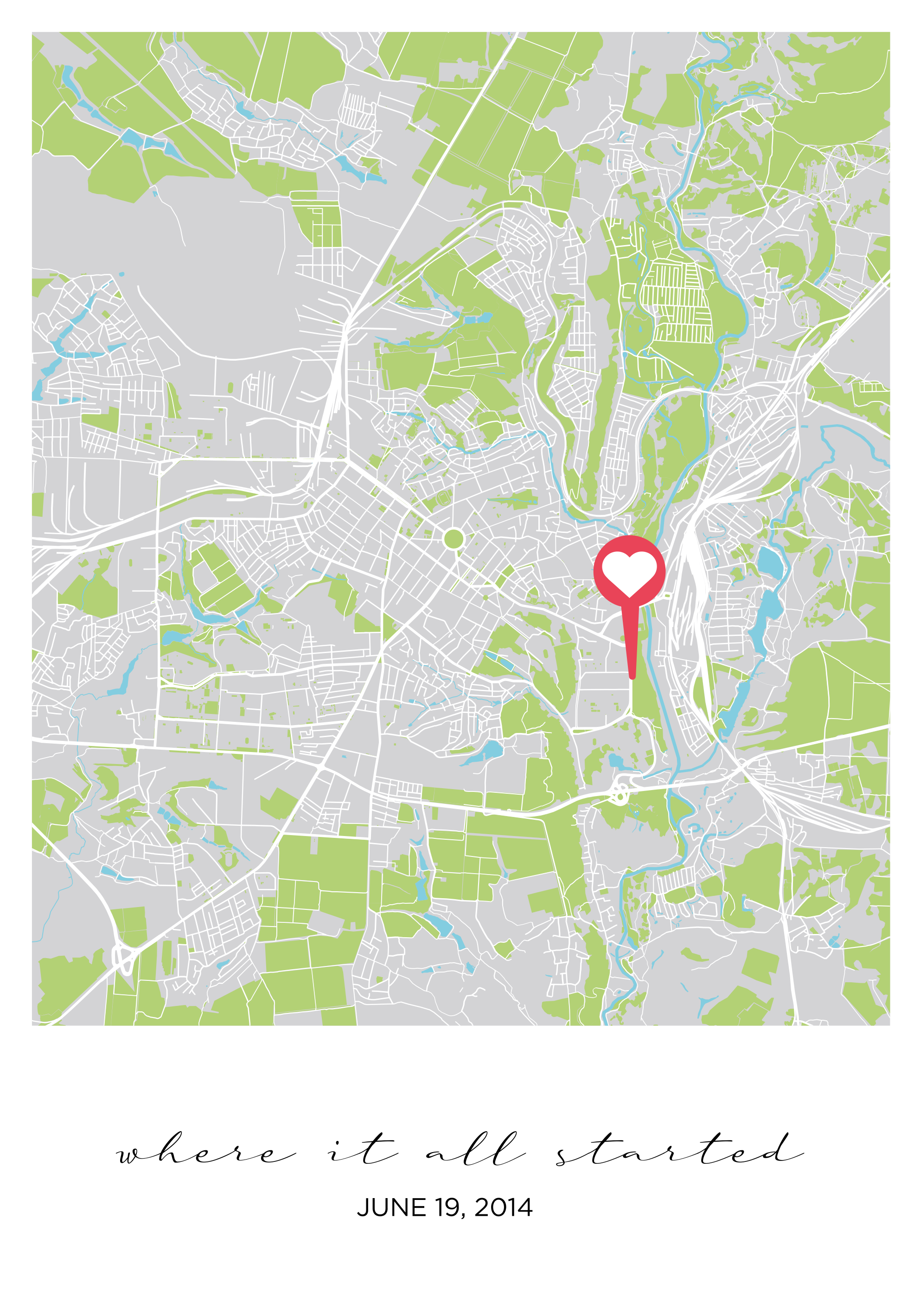 Där allt började anpassningsbar affisch - Tenstickers