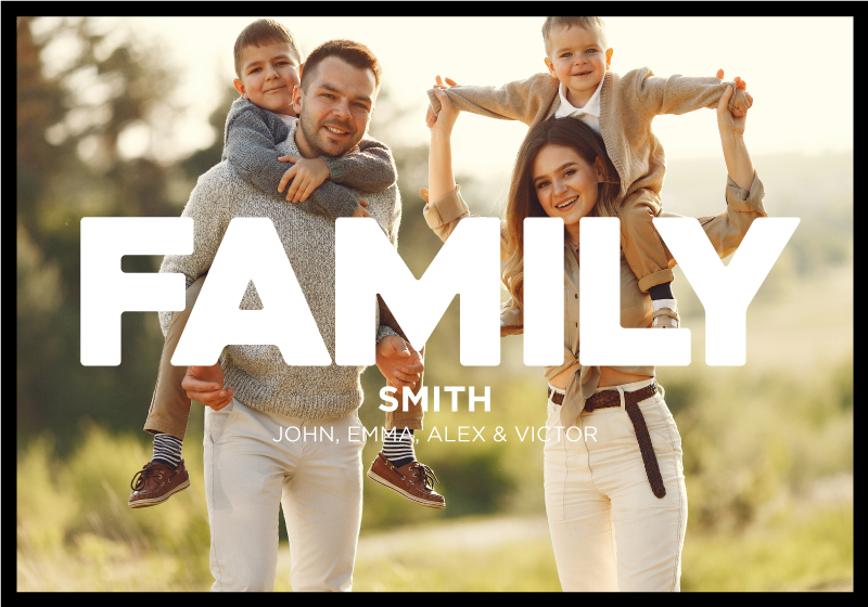 Familjefoto poster vardagsrum - Tenstickers